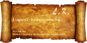 Lugosi Kreszcencia névjegykártya